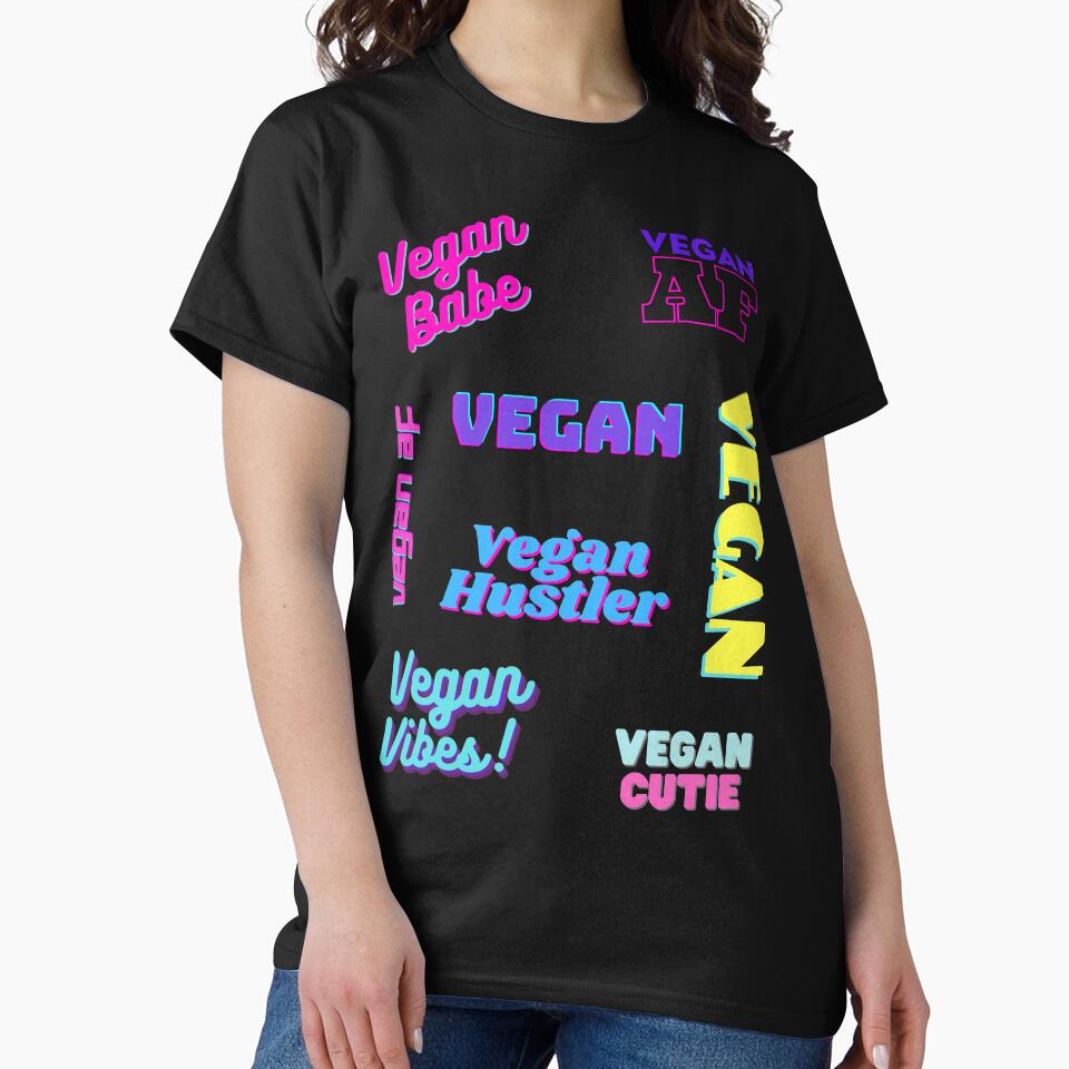 Cutie Hustler Vegan AF Babe Awesome Pack by Vegginitup T-Shirts, Hoodie, Sweatshirt | BlankRebels.com (Image 2)