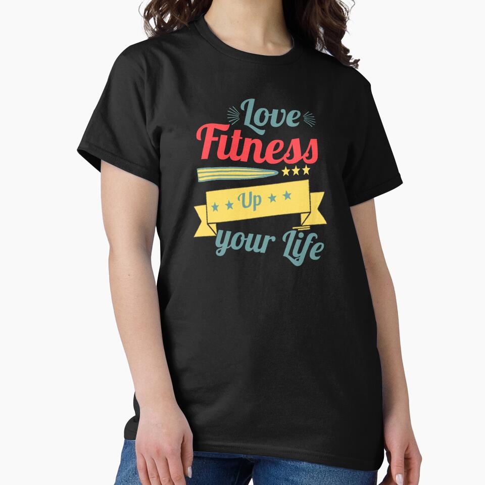 Love Fitness Up Your Life Sports/Gym Gift T-shirt by OmegaTees Hoodie, Sweatshirt | BlankRebels.com (Image 2)