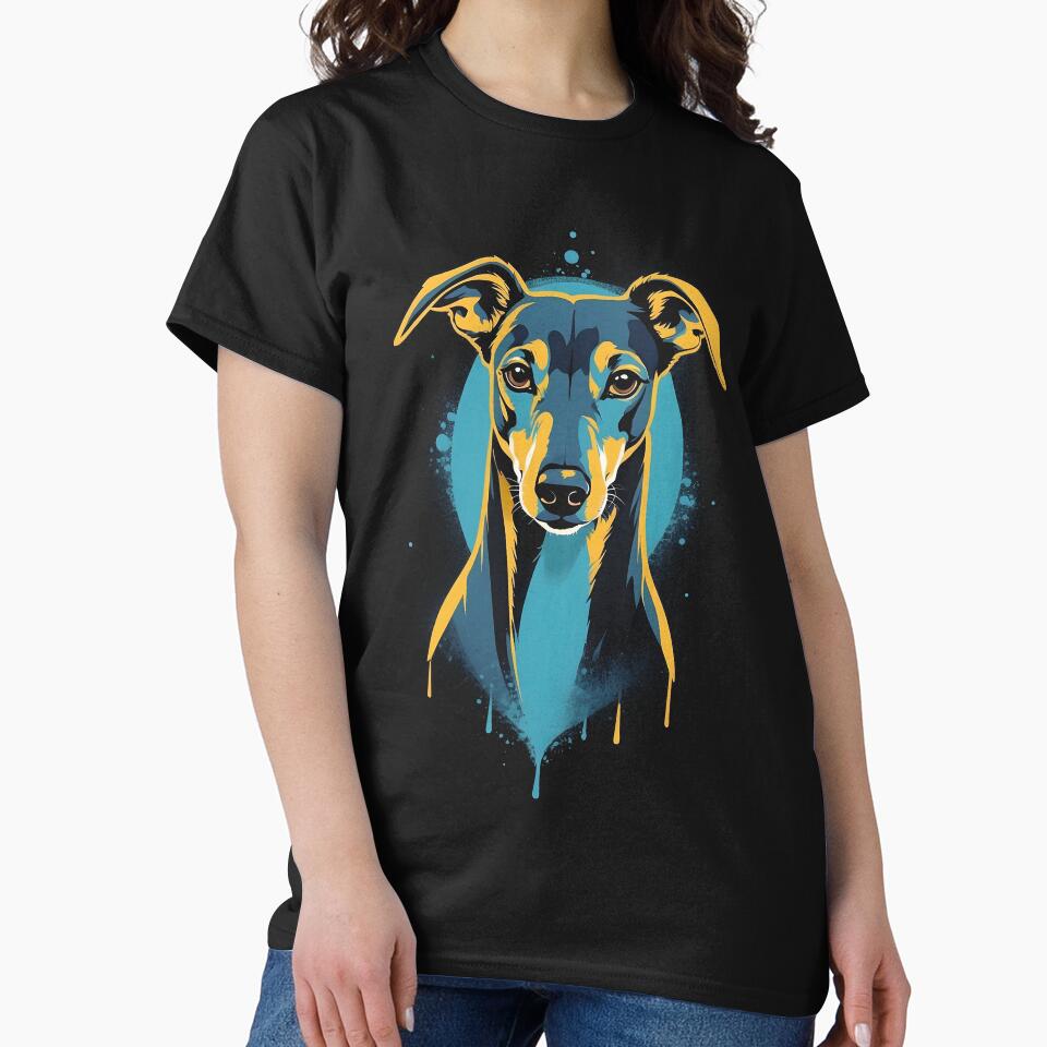 Vintage Greyhound Silhouette Design: Timeless Elegance for Nostalgic Dog Lovers. by brindled T-Shirts, Hoodie,... (Image 2)