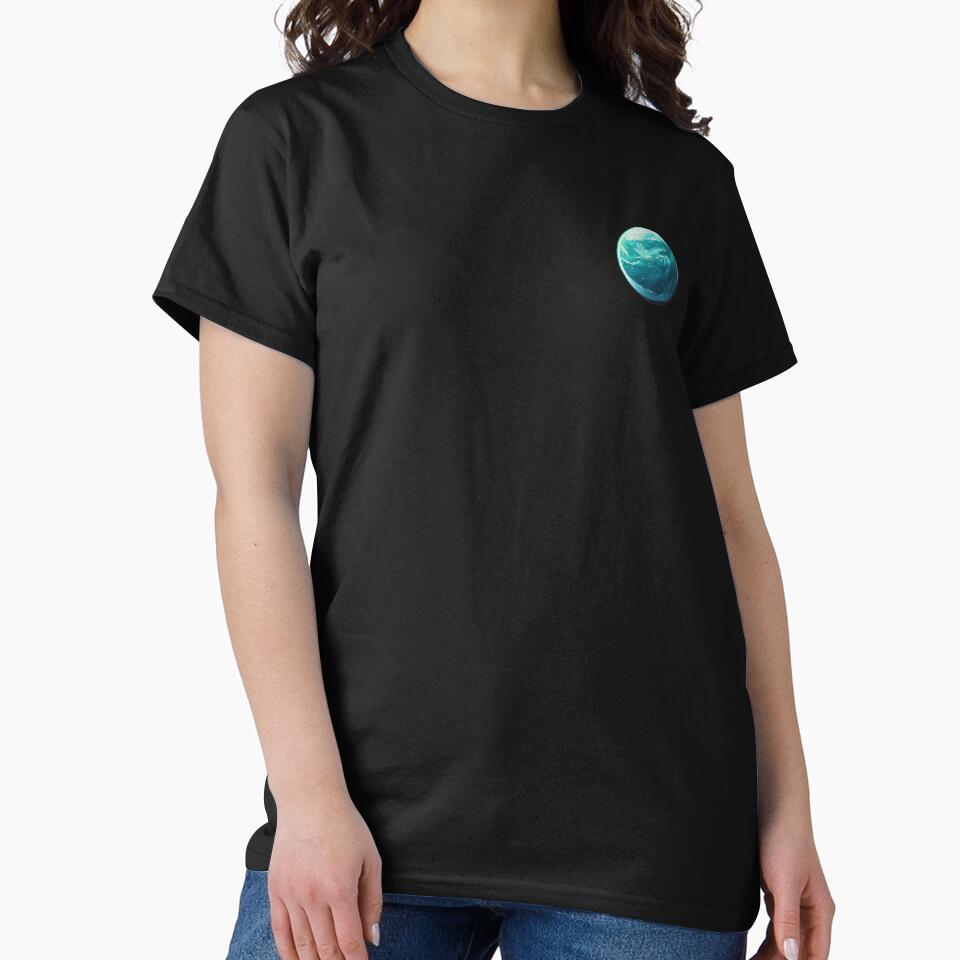 Minimalist Teal Planet – Modern Space Illustration by AchaRat T-Shirts, Hoodie, Sweatshirt | BlankRebels.com (Image 2)