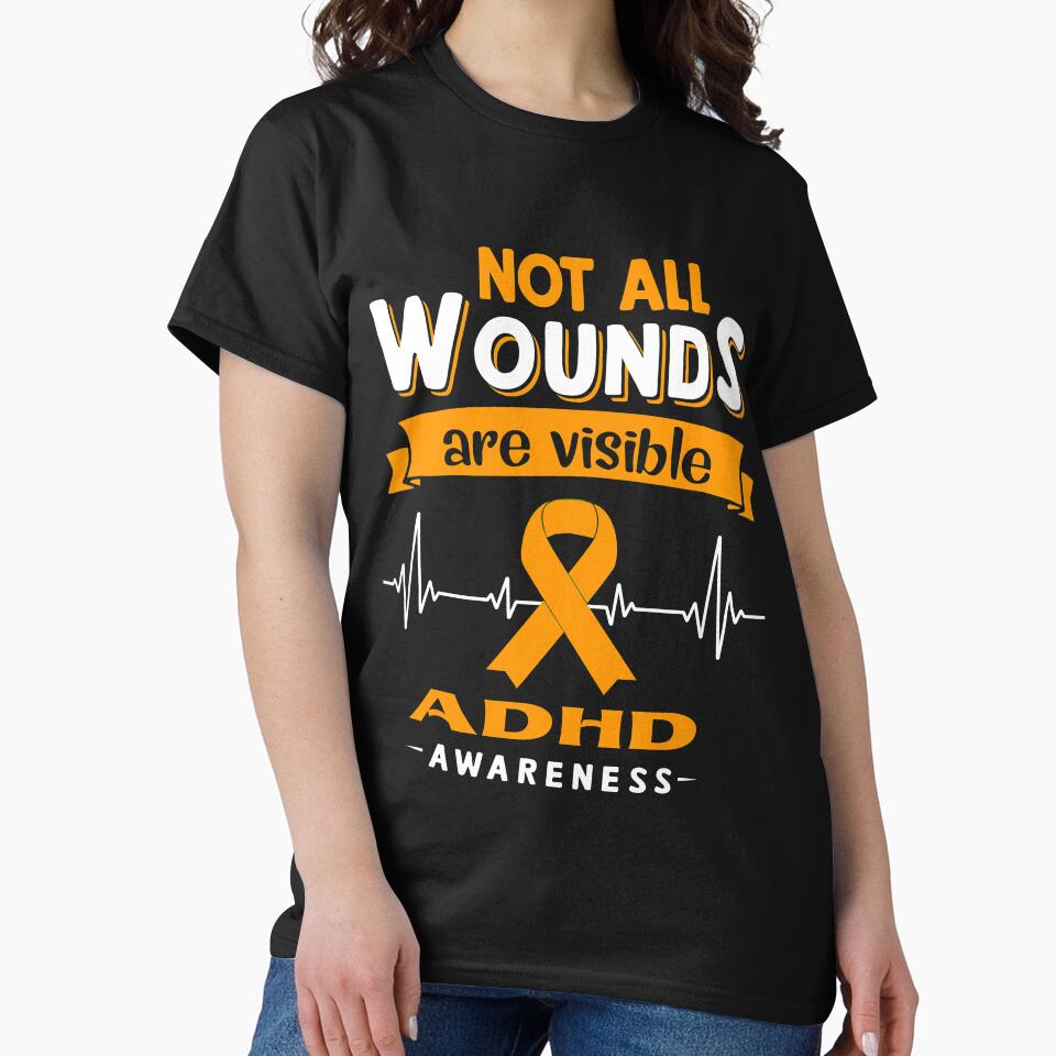 ADHD Awareness Not All Wounds Are Visible by Victormoratalla T-Shirts, Hoodie, Sweatshirt | BlankRebels.com (Image 2)
