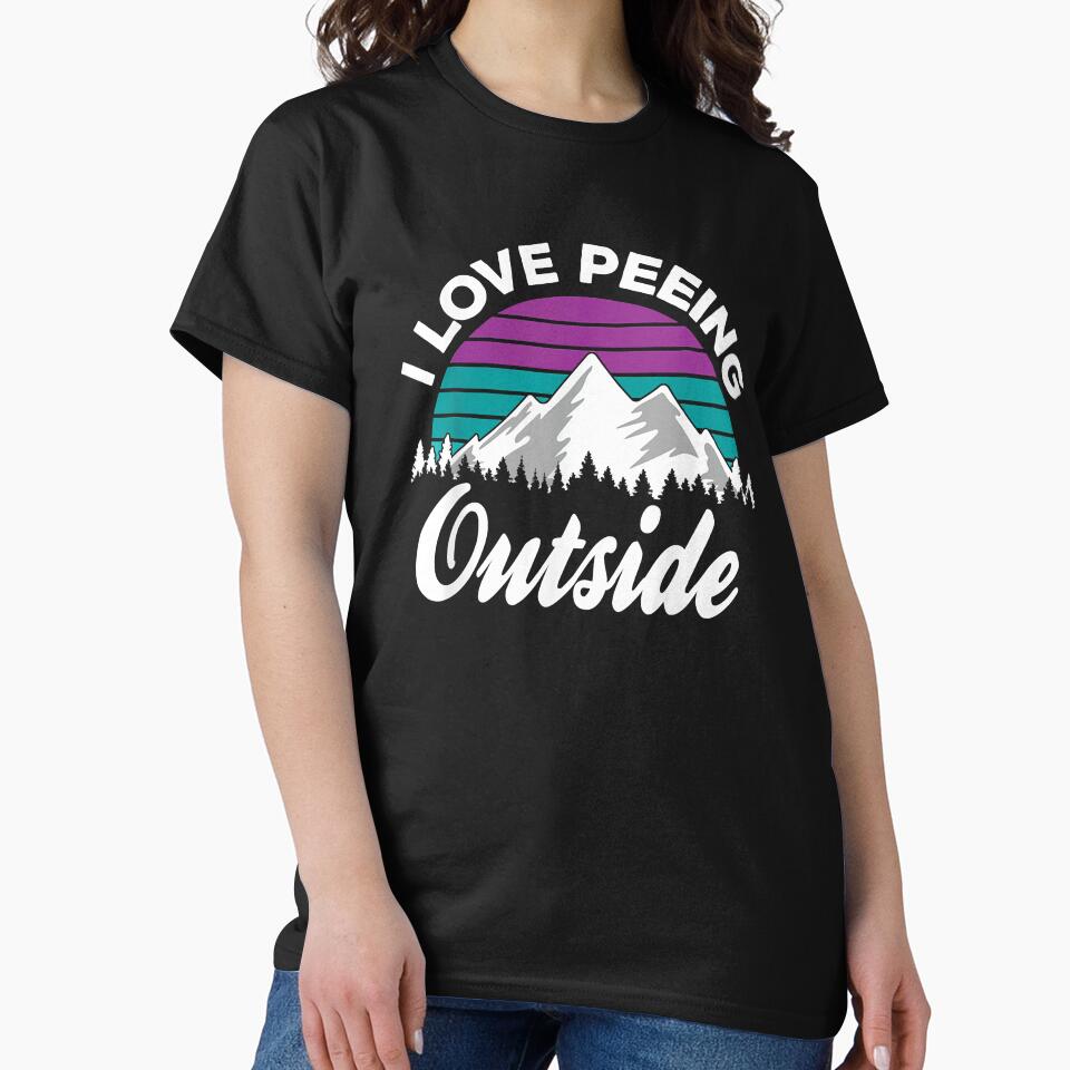 I love peeing outside purple teal mountain for camper by SADLERdfgdcb T-Shirts, Hoodie, Sweatshirt (Image 2)