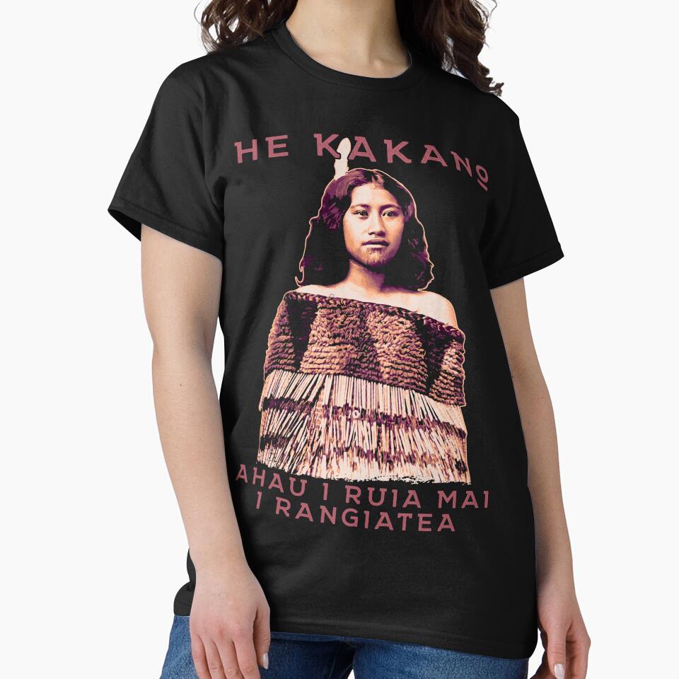 Maori Language Proverb "Rangiatea". Traditional Maori Vintage Costume Portrait by Proverbial Wisdom Design