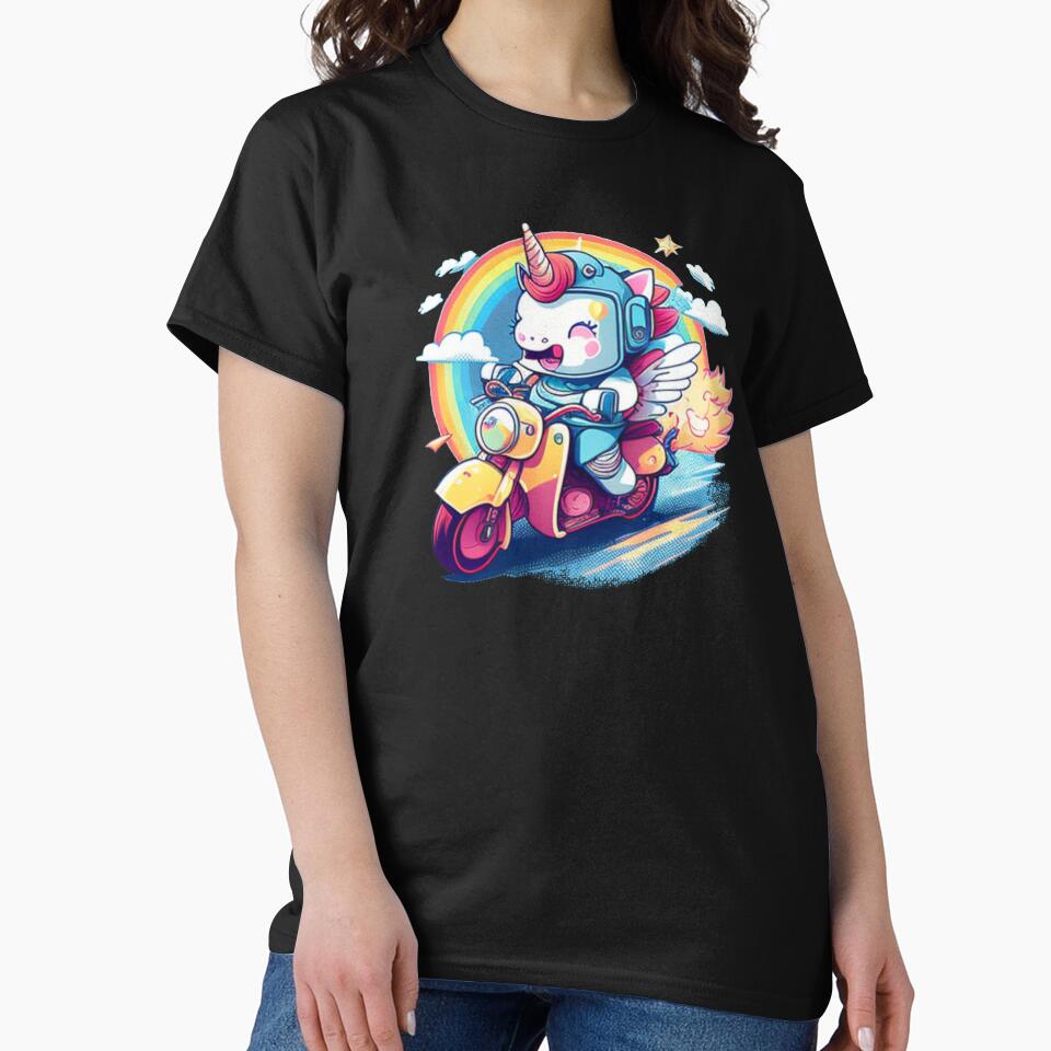 Happy Unicorn Biker Motorcycle Club by TheWildFlix T-Shirts, Hoodie, Sweatshirt | BlankRebels.com (Image 2)