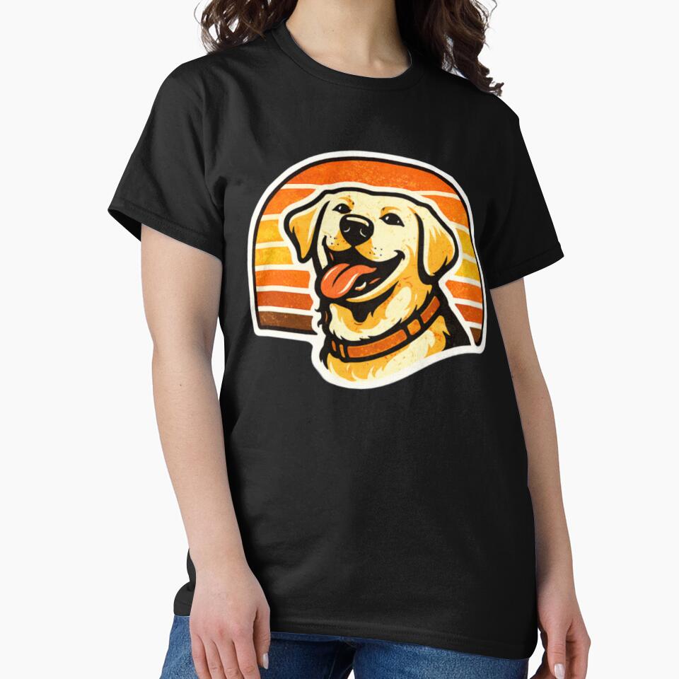 Labrador Dad – Retro Sunset Smiling Retriever Gift by PawPrintCustom T-Shirts, Hoodie, Sweatshirt | BlankRebels.com (Image 2)