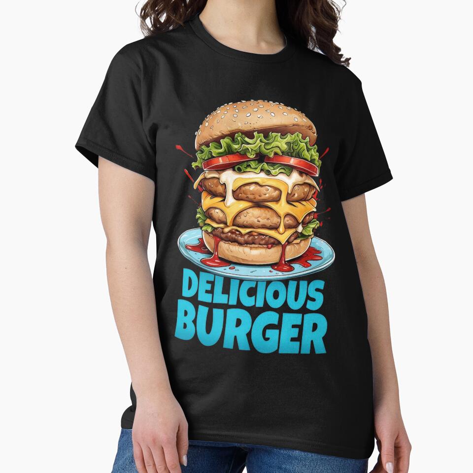 Delicious Burger by Topmaxdesign T-Shirts, Hoodie, Sweatshirt | BlankRebels.com (Image 2)