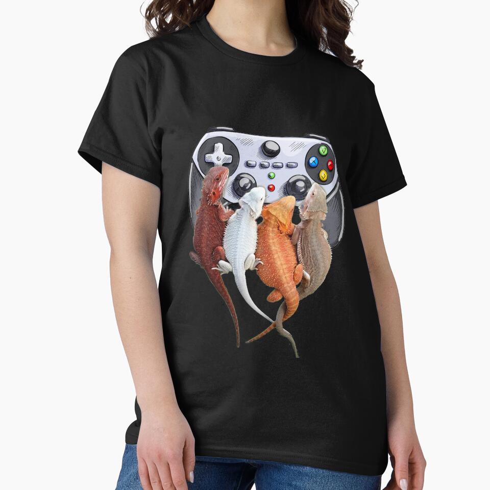 Bearded Dragon Playing Video Game Reptiles Pagona Gamers by Celinay99 T-Shirts, Hoodie, Sweatshirt (Image 2)