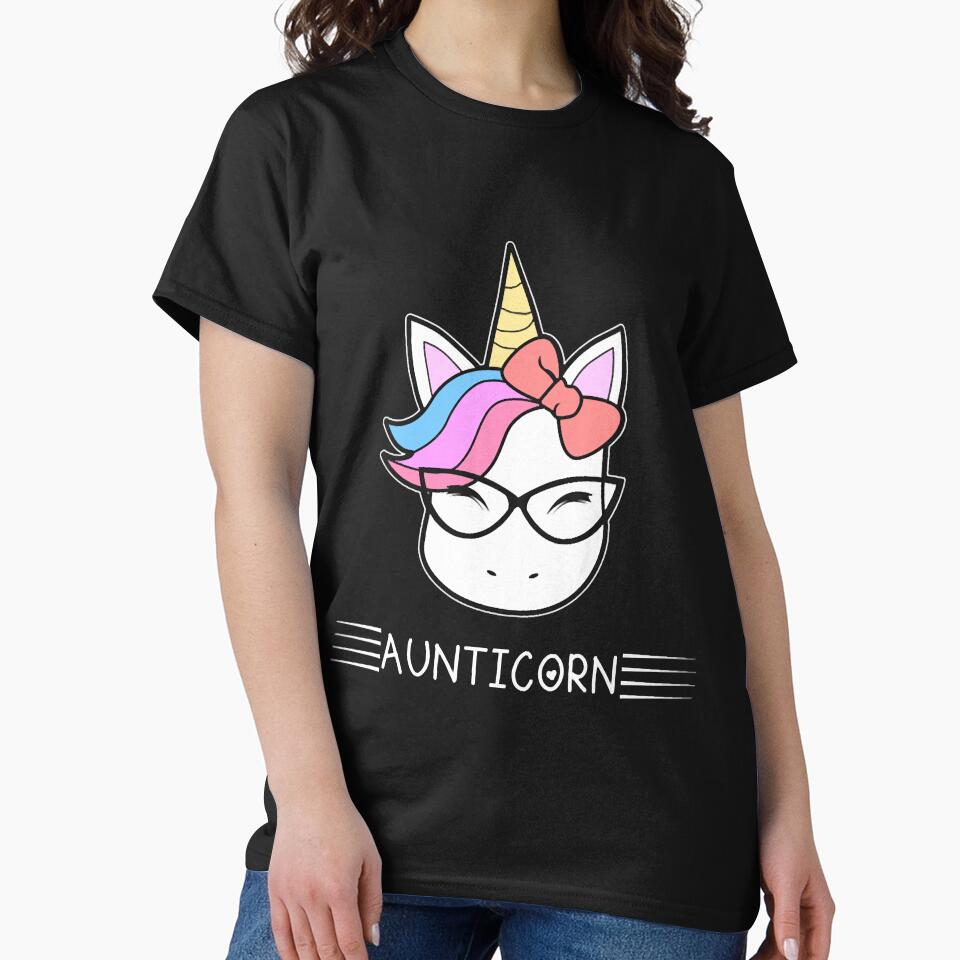 Aunticorn Unicorn with Glasses by HumbleShirt T-Shirts, Hoodie, Sweatshirt | BlankRebels.com (Image 2)