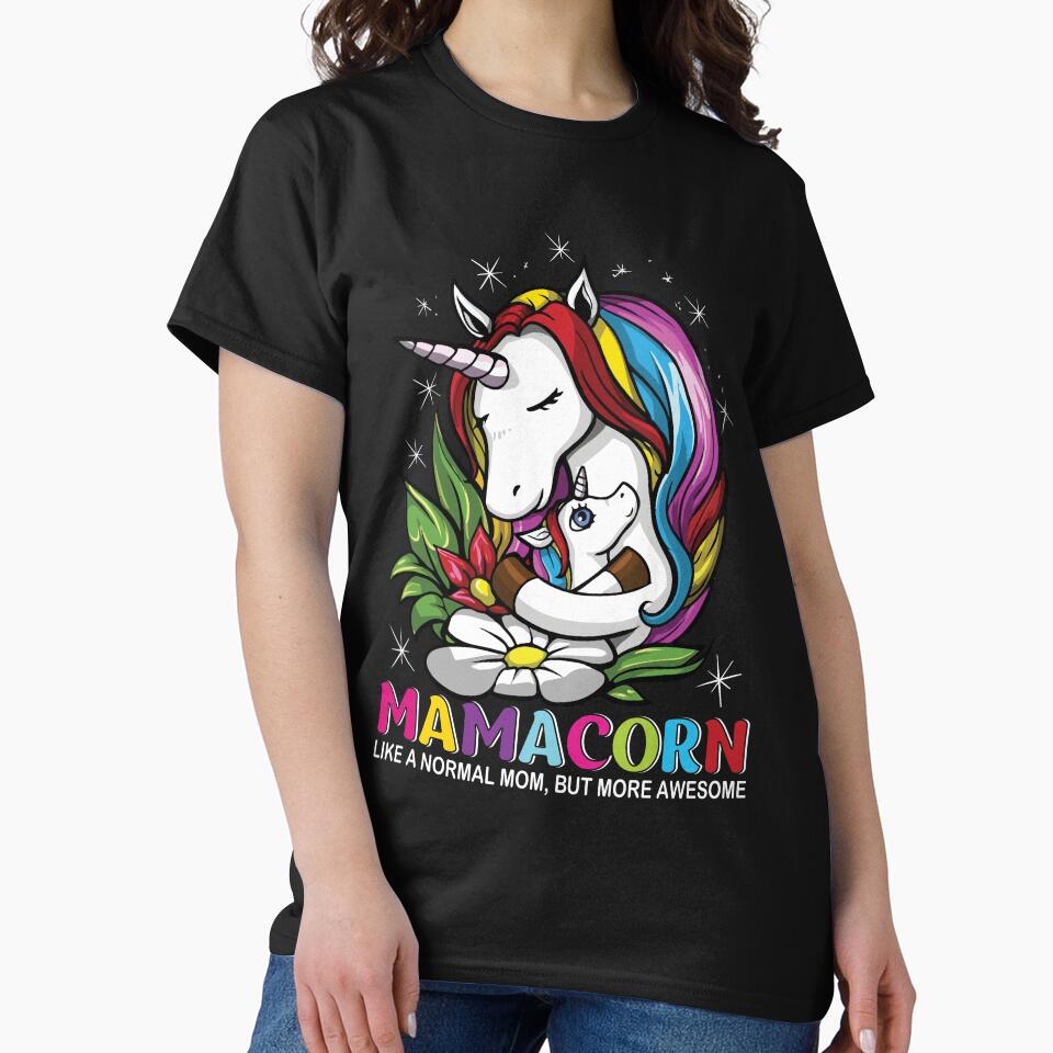 Mamacorn Like A Normal Mom But More Awesome by enedinake43 T-Shirts, Hoodie, Sweatshirt | BlankRebels.com (Image 2)