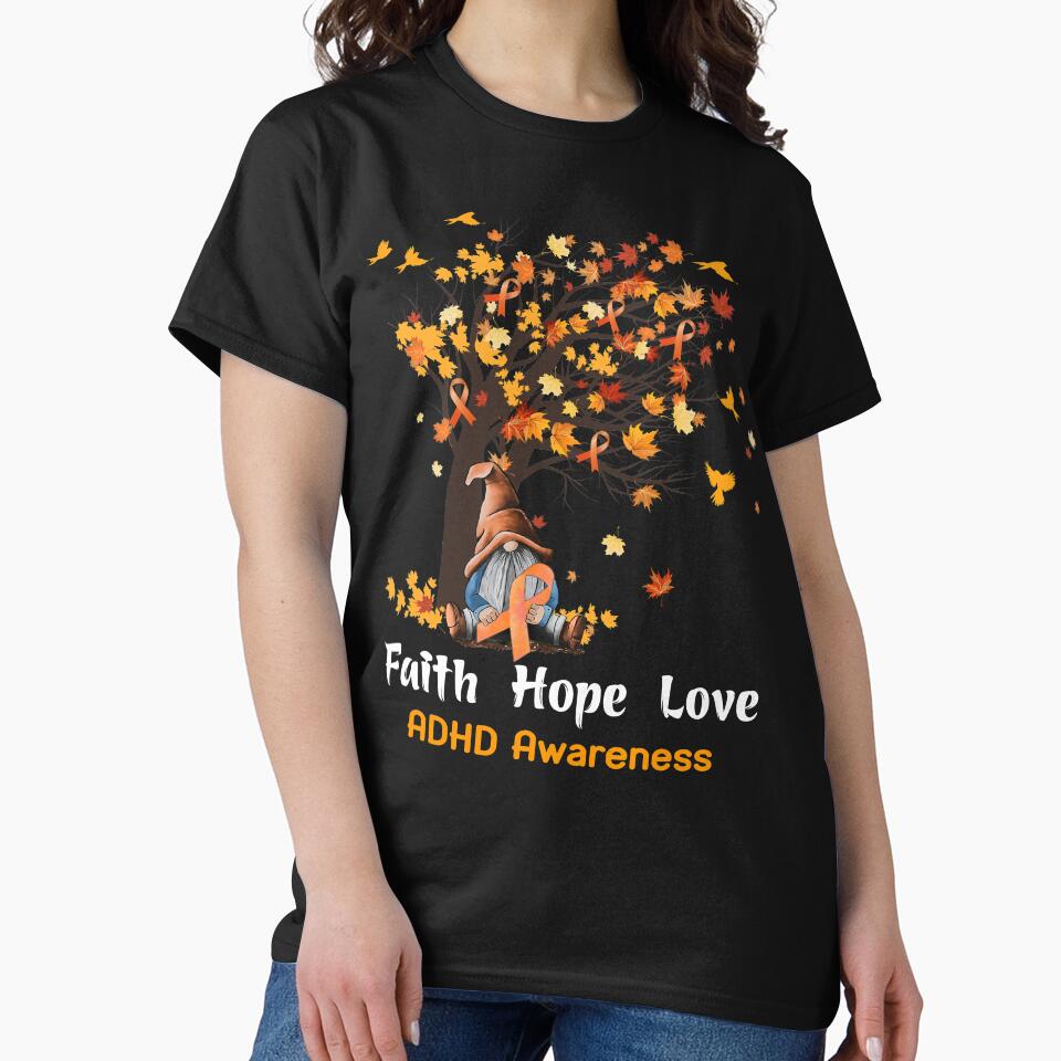 ADHD Awareness Faith Hope Love by GennieShop T-Shirts, Hoodie, Sweatshirt | BlankRebels.com (Image 2)
