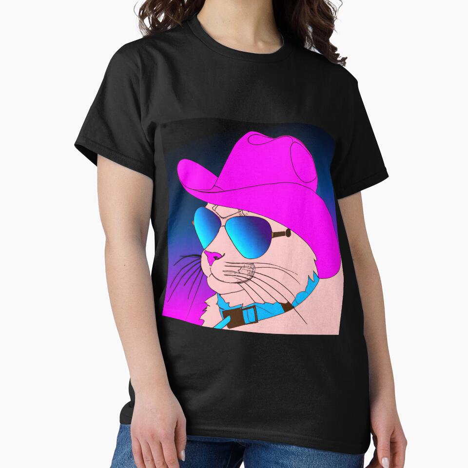 Synthwave Cowboy Cat, "Meowdy Partner" by OuttaWorldDesig T-Shirts, Hoodie, Sweatshirt | BlankRebels.com (Image 2)