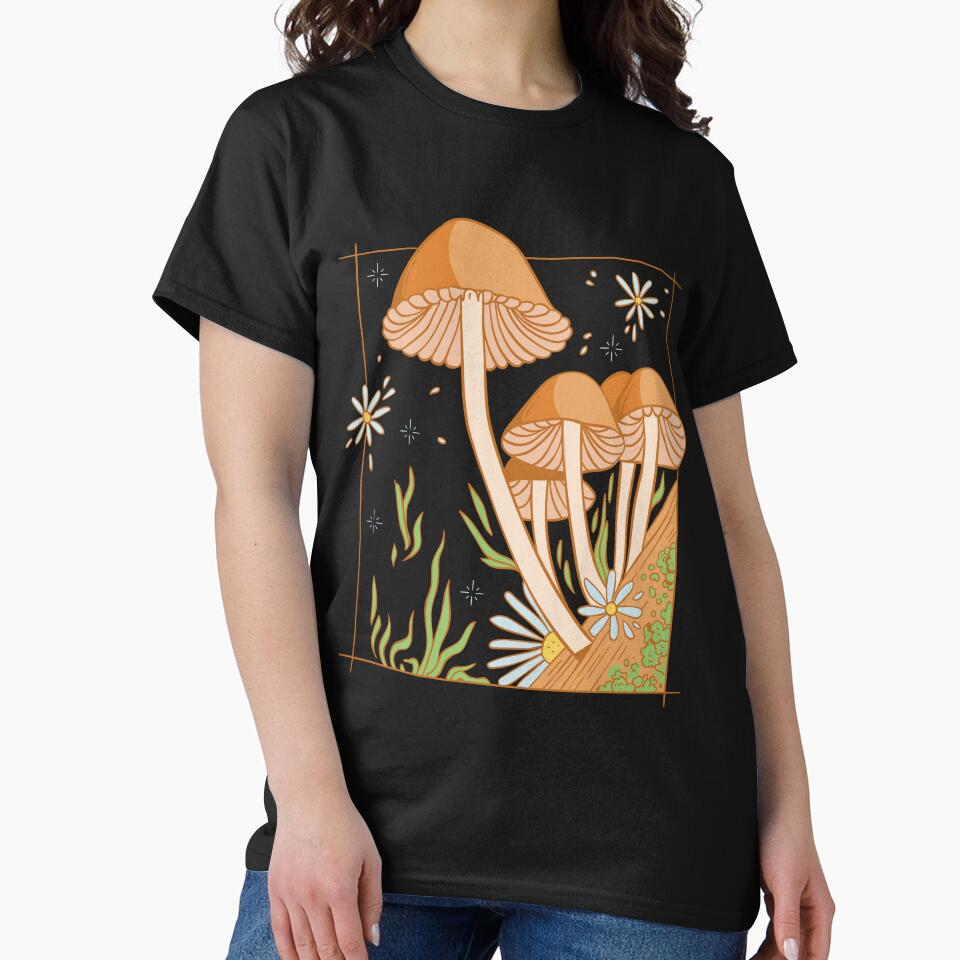Hippie Clothes for Women Men 70's Mushroom Garden 60's Design 420 Clothing by Teez-Me T-Shirts, Hoodie, Sweatshirt (Image 2)