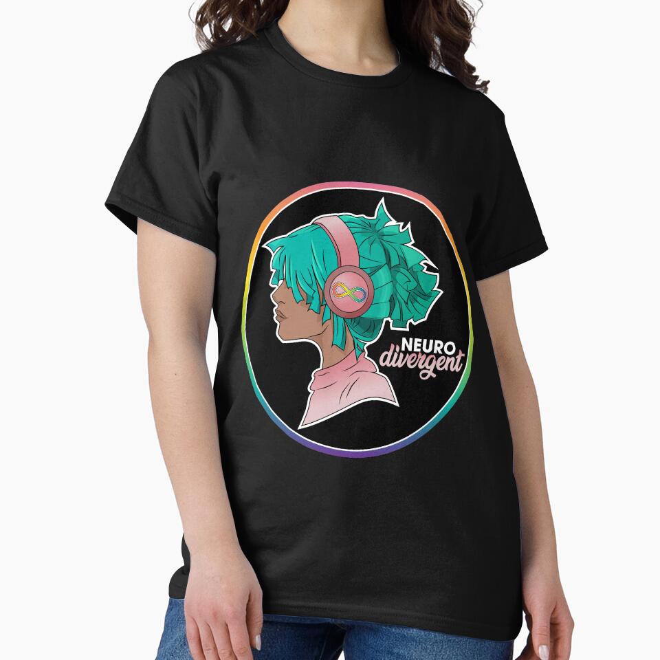 Neurodivergent Headphone Girl by parlorghost T-Shirts, Hoodie, Sweatshirt | BlankRebels.com (Image 2)
