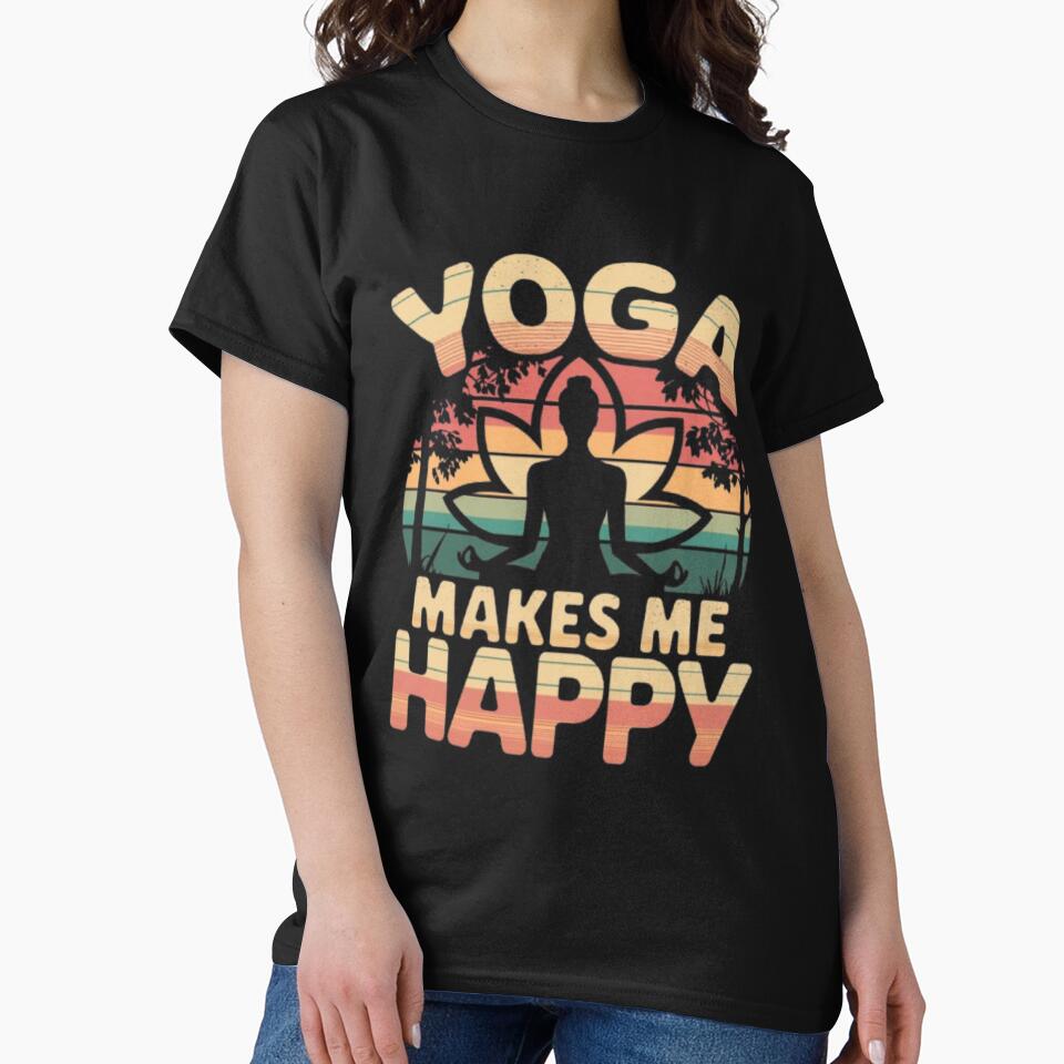 Yoga makes me happy by 123ks T-Shirts, Hoodie, Sweatshirt | BlankRebels.com (Image 2)