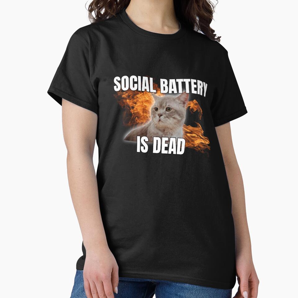Social battery meme by SuperHedgehog33 T-Shirts, Hoodie, Sweatshirt | BlankRebels.com (Image 2)