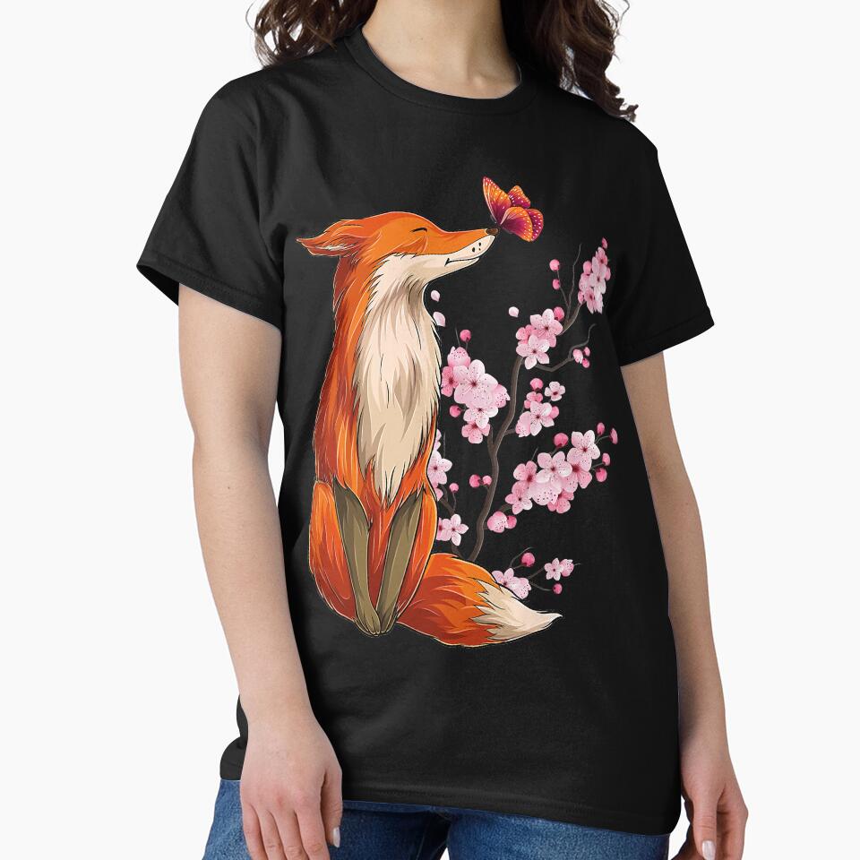 Japanese Fox Cherry blossom Flower sakura trees Kawaii by DavidAlun