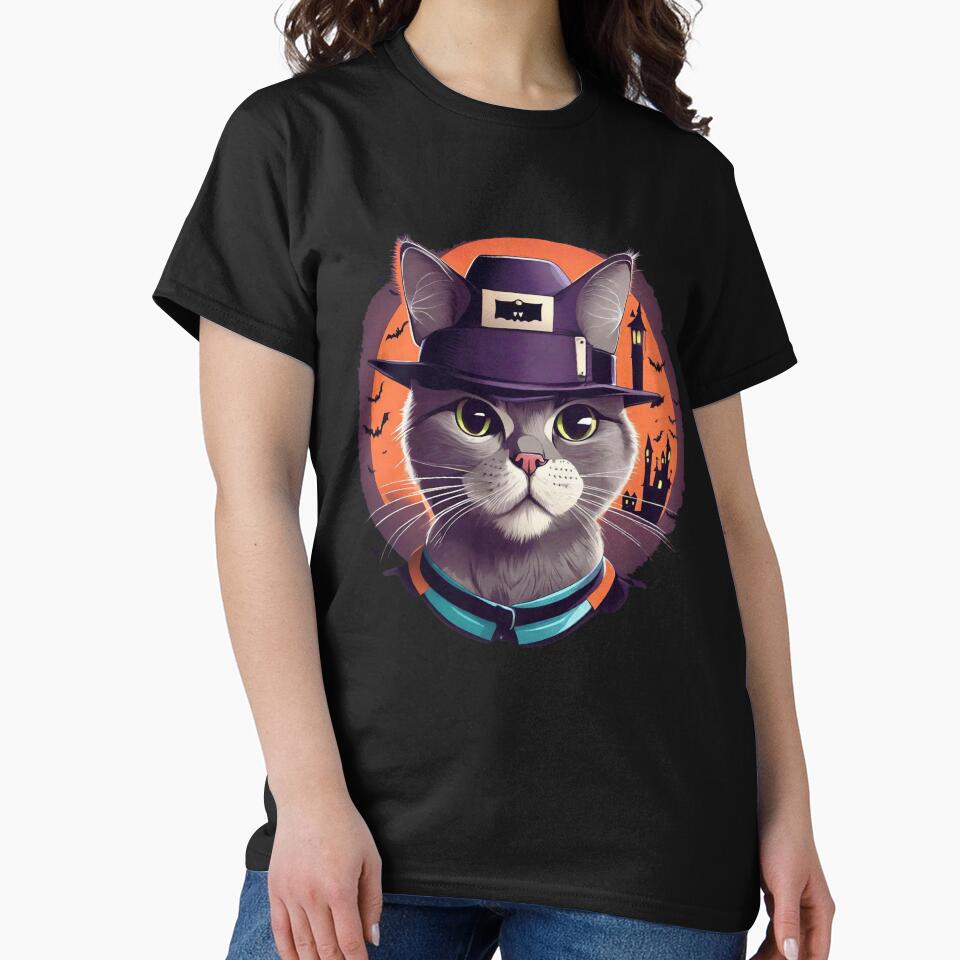 Cat with Halloween vibes by Coollzone T-Shirts, Hoodie, Sweatshirt | BlankRebels.com (Image 2)