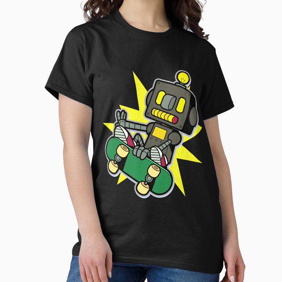 Skakeboarding Tan Robot by Treasurekey T-Shirts, Hoodie, Sweatshirt | BlankRebels.com (Image 2)