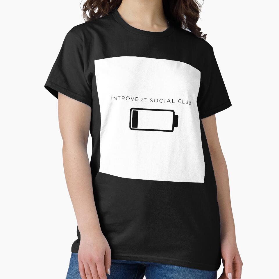 Introvert Social Club Funny Social Battery T-Shirt by NumberOne9 Hoodie, Sweatshirt | BlankRebels.com (Image 2)