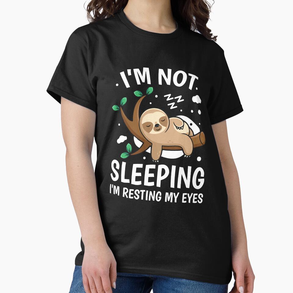 im not sleeping im resting my eyes-funny animals typography by Hartics T-Shirts, Hoodie, Sweatshirt (Image 2)