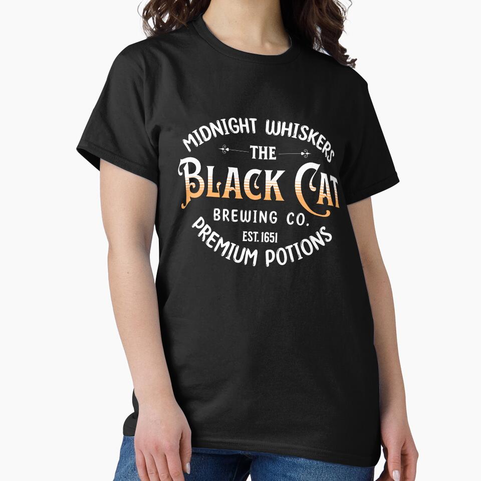 Black Cat Brewing Halloween Party by onthemovedesign T-Shirts, Hoodie, Sweatshirt | BlankRebels.com (Image 2)