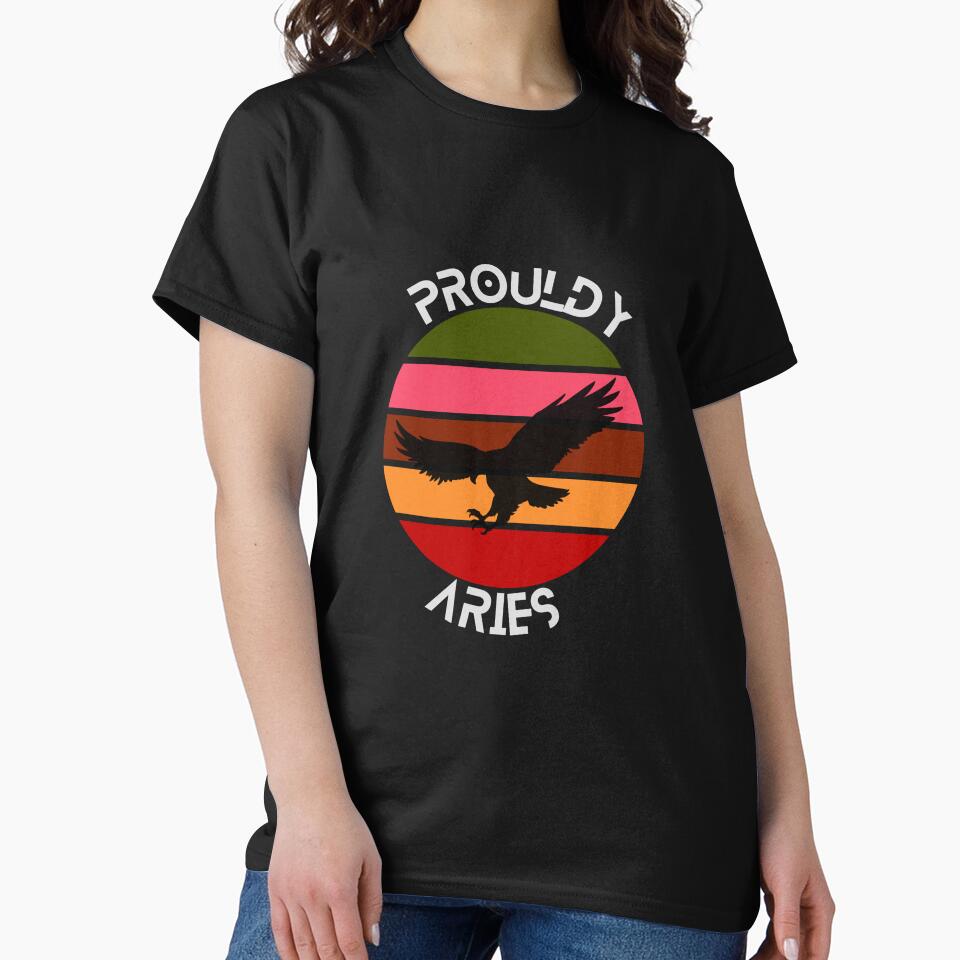 White text Retro Aries horoscope by Fermart T-Shirts, Hoodie, Sweatshirt | BlankRebels.com (Image 2)