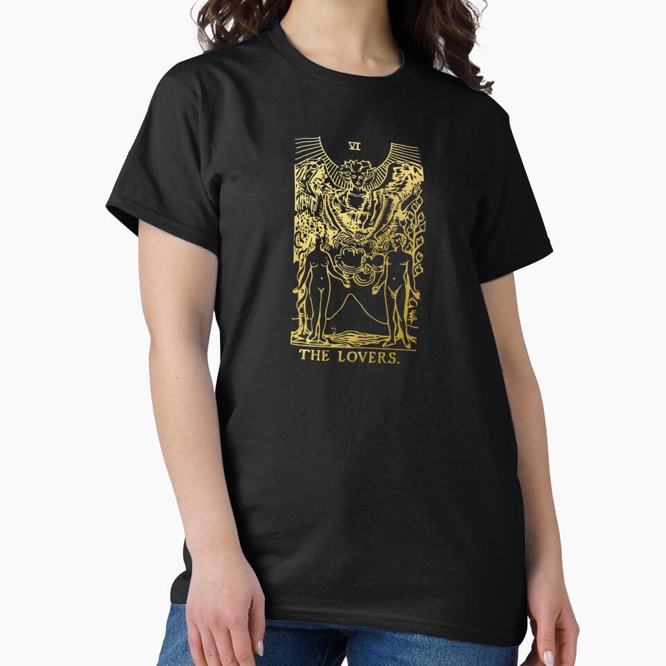 Tarot Card The Lovers Gold Deck by Michallandsberg T-Shirts, Hoodie, Sweatshirt | BlankRebels.com (Image 2)