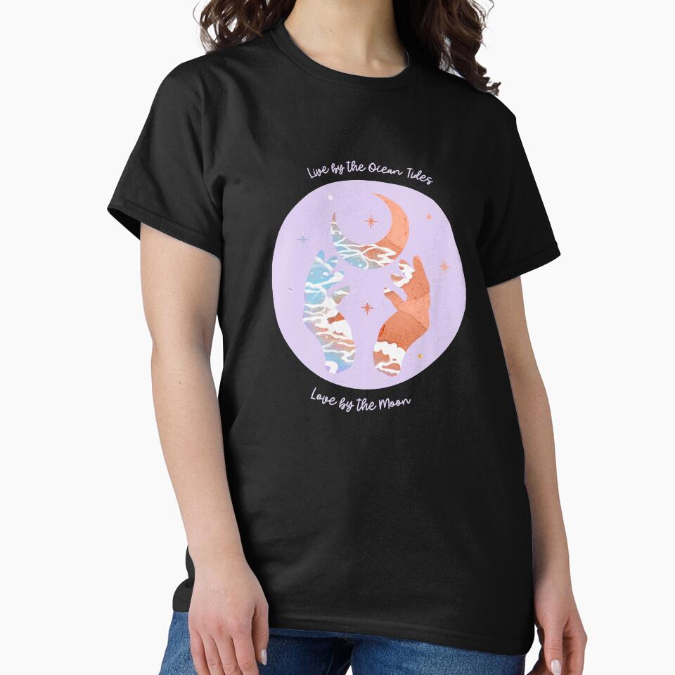 Live By The Ocean Tides, Love By The Moon by LadyZodiac T-Shirts, Hoodie, Sweatshirt | BlankRebels.com (Image 2)