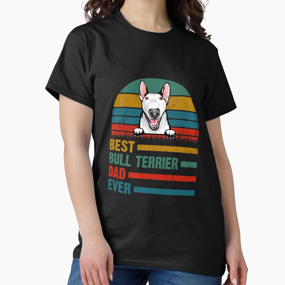 Vintage Bull Terrier Dog Fathers Day by YesterDayCheck T-Shirts, Hoodie, Sweatshirt | BlankRebels.com (Image 2)