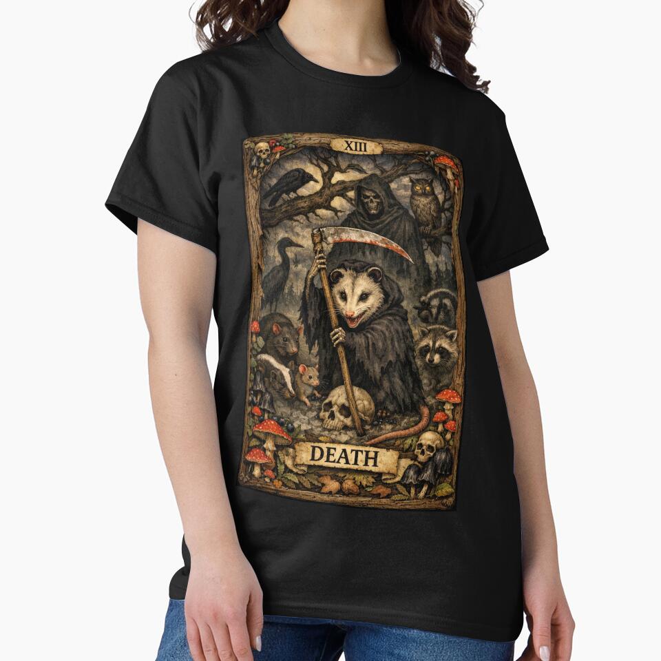 Death Opossum Tarot Card by Poppy the Opossum T-Shirts, Hoodie, Sweatshirt | BlankRebels.com (Image 2)