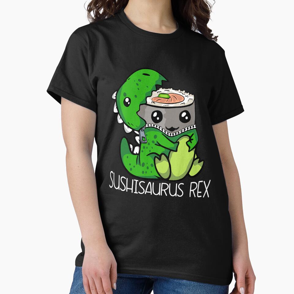 Cute Dinosaur Sushi Lover Gift Women Trex Men Sushi by DSWShirts T-Shirts, Hoodie, Sweatshirt | BlankRebels.com (Image 2)