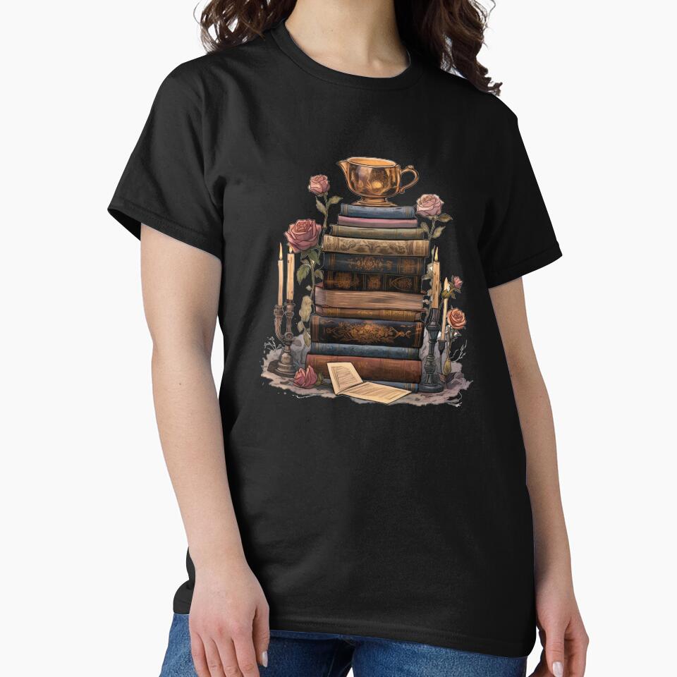 Aesthetic book stack by Mateusz Majcherek T-Shirts, Hoodie, Sweatshirt | BlankRebels.com (Image 2)