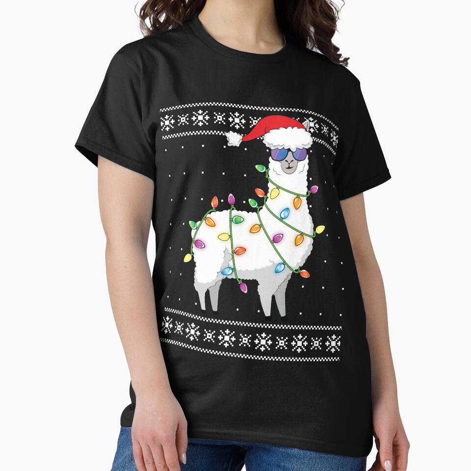 Alpaca Xmas Tree Outfit Funny Ugly Christmas Sweater by mejeoshop T-Shirts, Hoodie, Sweatshirt | BlankRebels.com (Image 2)