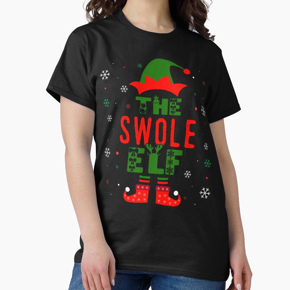 Family Christmas Matching Squad Outfit Elf Funny Gym by artworkbyrihen T-Shirts, Hoodie, Sweatshirt (Image 2)