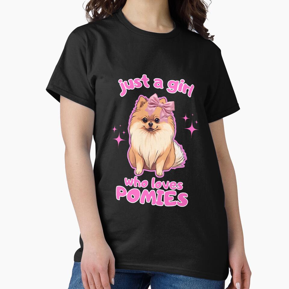 Just a girl who loves dogs Pomeranian by GoodyPaws T-Shirts, Hoodie, Sweatshirt | BlankRebels.com (Image 2)