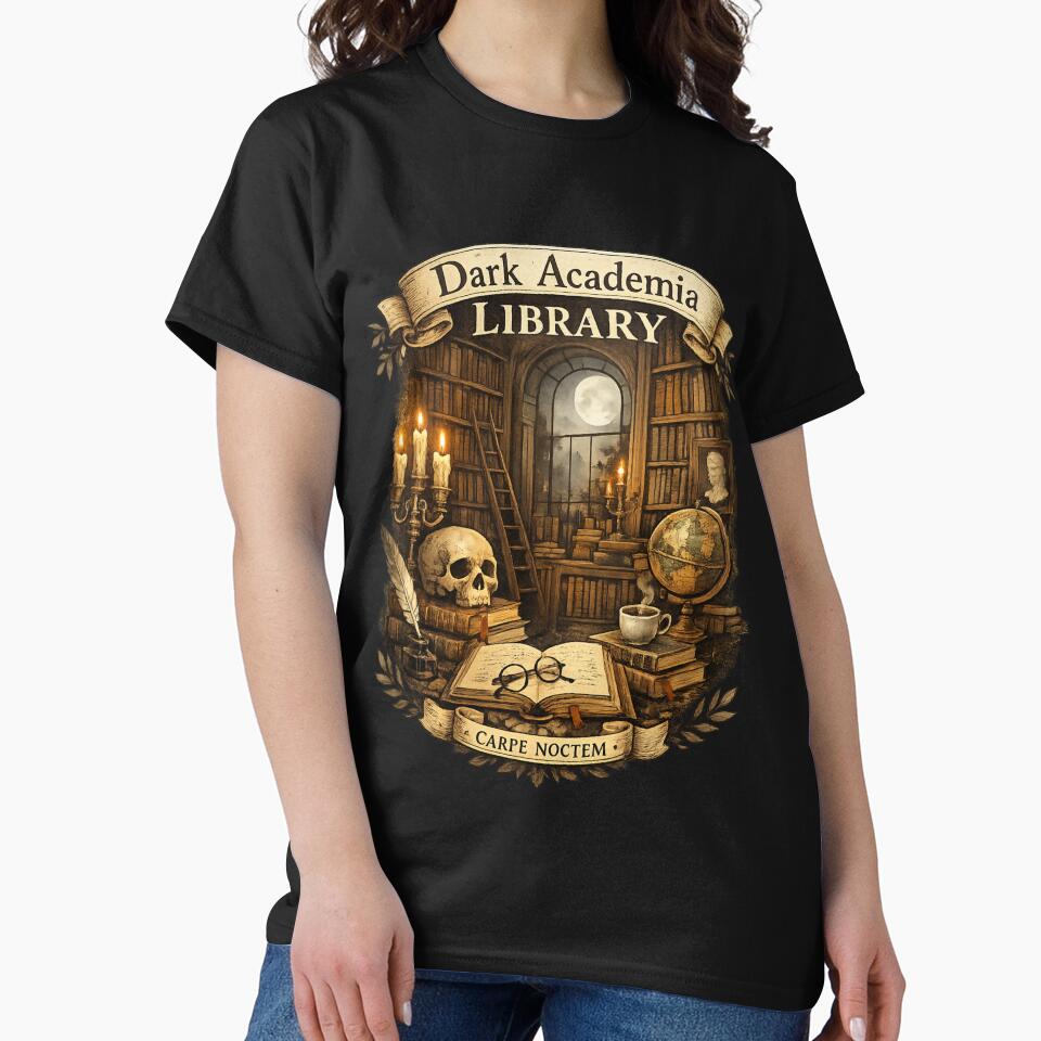 Dark Academia Library by Cute Alien T-Shirts, Hoodie, Sweatshirt | BlankRebels.com (Image 2)