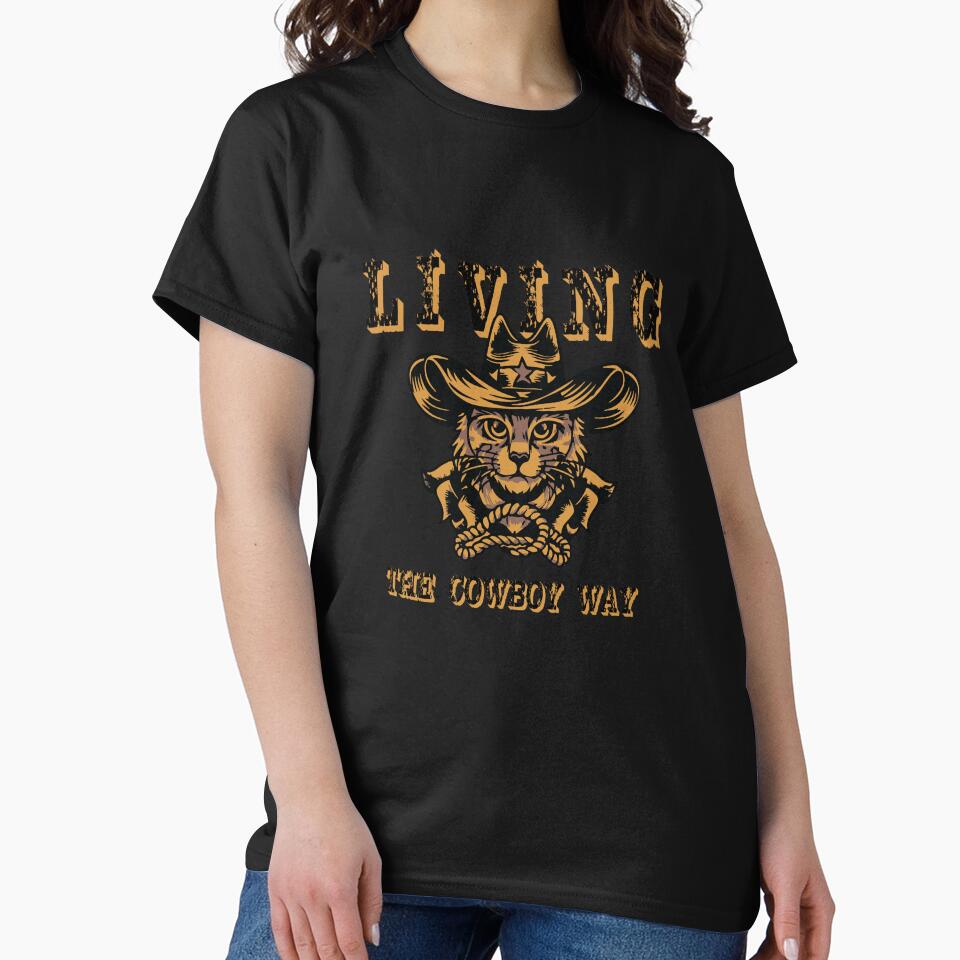 Living The Cowboy Way | Cowboy Cat Meme | Gangsta Cat Meme | western cowboy gifts for dad, by themichetti... (Image 2)