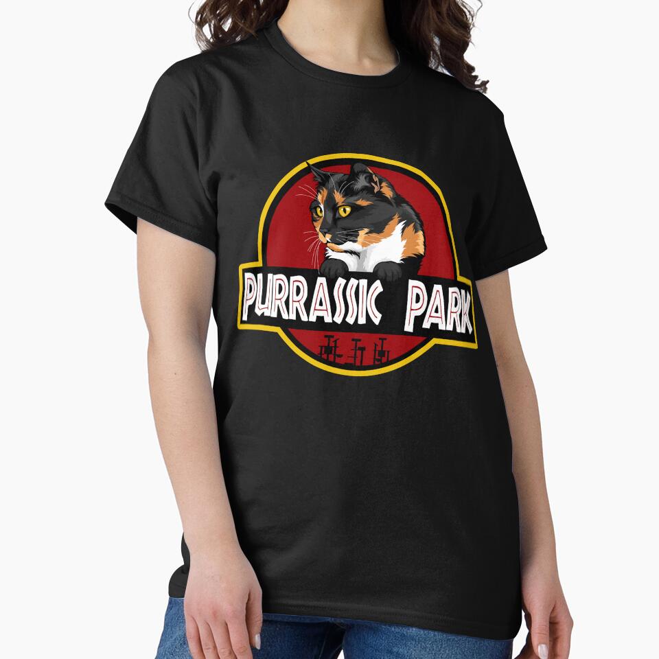 Tortoise Shell Cat Purrassic Park by Funny Shirts Matter Hoodie, Sweatshirt | BlankRebels.com (Image 2)
