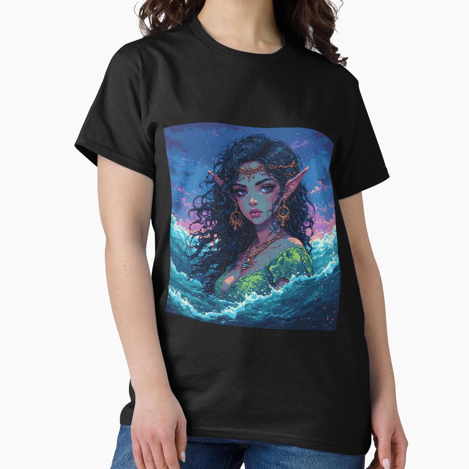 Retro Art Beautiful Woman Elf by pexoboy T-Shirts, Hoodie, Sweatshirt | BlankRebels.com (Image 2)