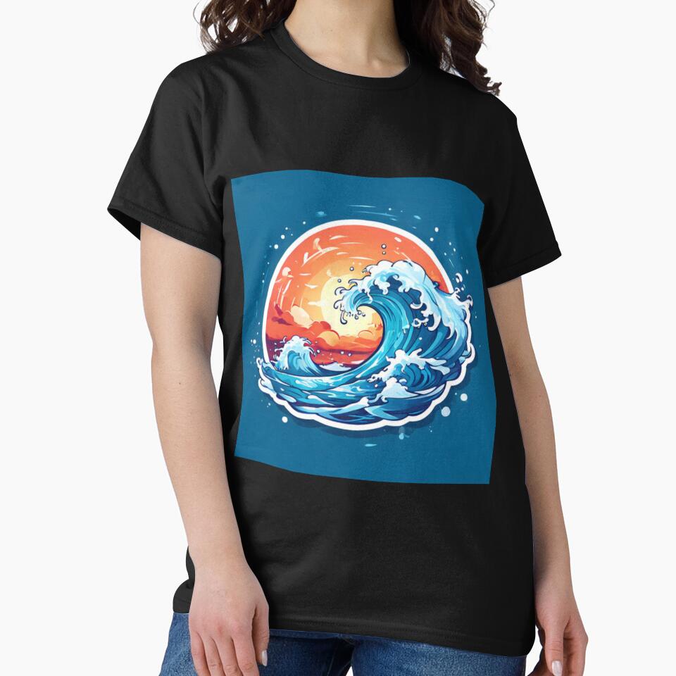 Ocean Waves by Planetporridge T-Shirts, Hoodie, Sweatshirt | BlankRebels.com (Image 2)