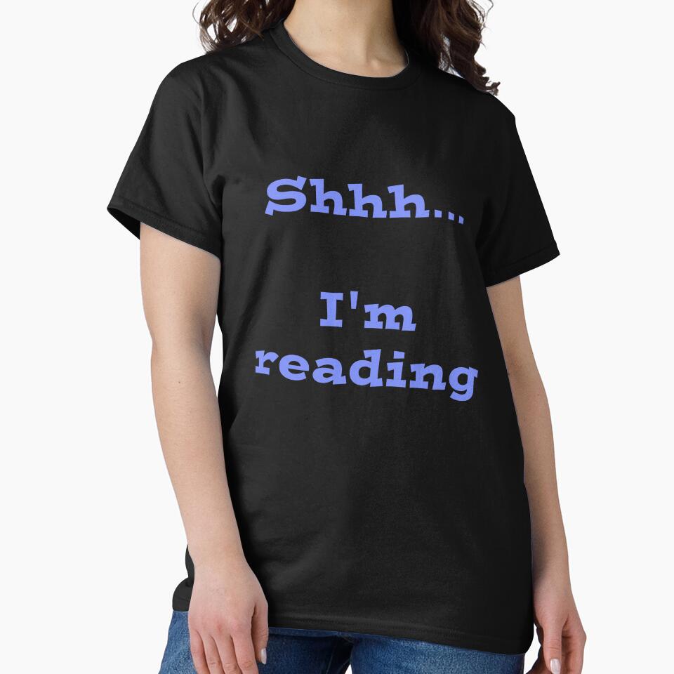 Shhh... I'm Reading - Lavender Blue by sambarnesart T-Shirts, Hoodie, Sweatshirt | BlankRebels.com (Image 2)