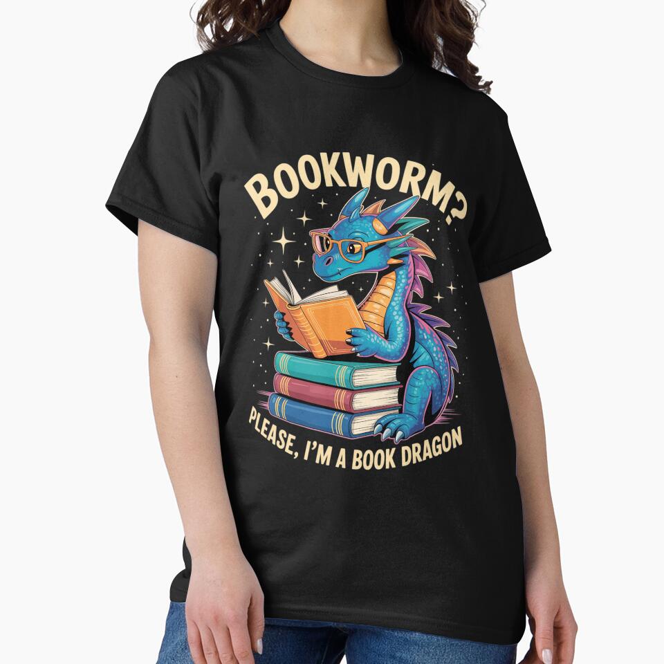 Bookworm Please I'm A Book Dragon by RoyTill0Art