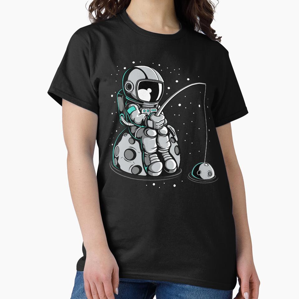 Astronaut Fishing - Funny Outer Space Lovers by Desteroids T-Shirts, Hoodie, Sweatshirt | BlankRebels.com (Image 2)