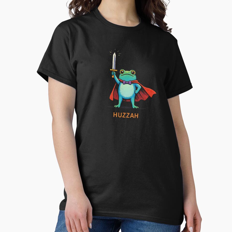 Huzzah Frog Knight – Cute Fantasy Frog With Sword | Funny Medieval Meme by PosiMCreations