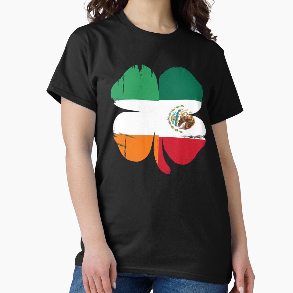 Shamrock Mexican Flag st patricks day gifts by Kasantimo T-Shirts, Hoodie, Sweatshirt | BlankRebels.com (Image 2)