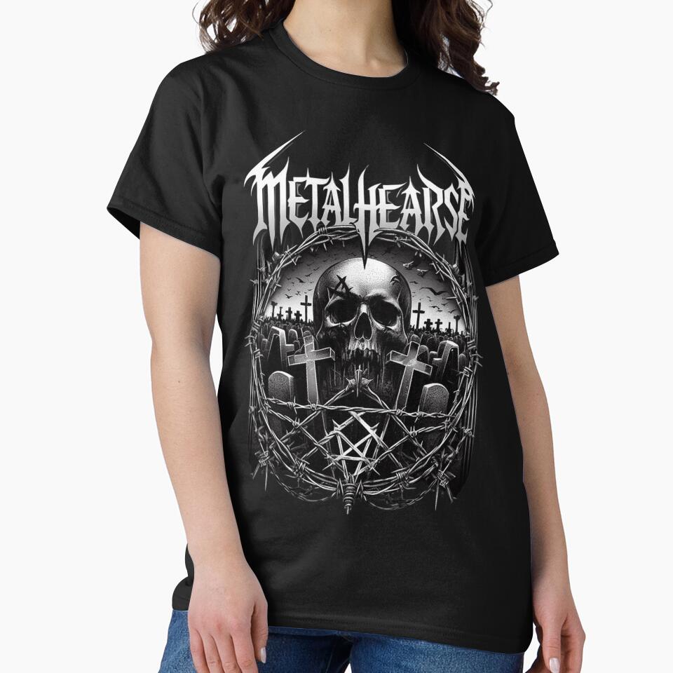 METALHEARSE Black Metal Skull Pentagram Design by DeimosArtIntl T-Shirts, Hoodie, Sweatshirt | BlankRebels.com (Image 2)