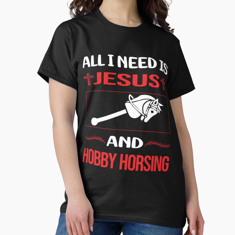 Funny Jesus Hobby Horsing Horse by VenettaMccue T-Shirts, Hoodie, Sweatshirt | BlankRebels.com (Image 2)