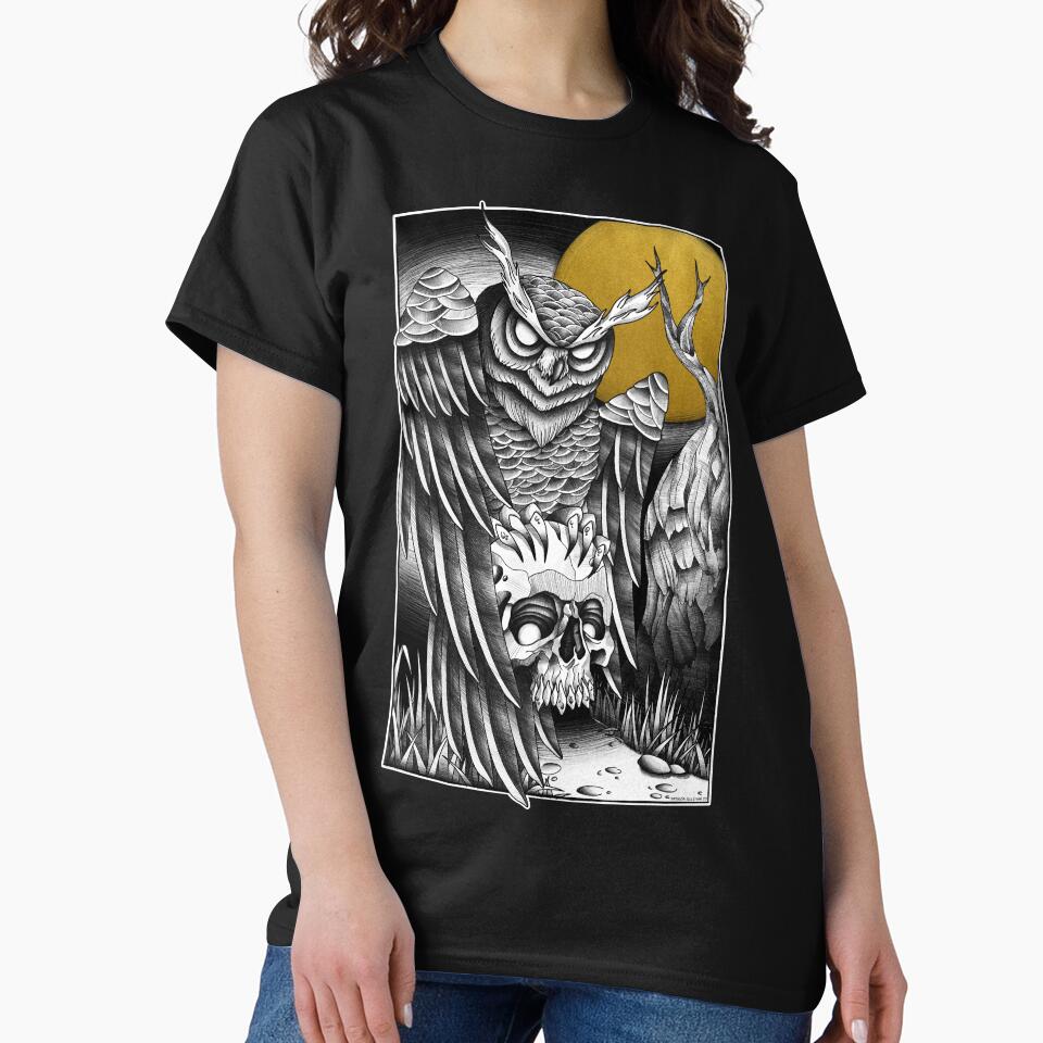 Owl & Skull by Patricia Sullivan T-Shirts, Hoodie, Sweatshirt | BlankRebels.com (Image 2)