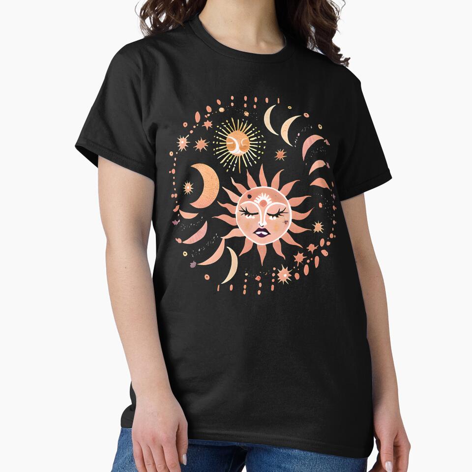 Boho Indie Sun and Moon Celestial Art. by Unitepeople T-Shirts, Hoodie, Sweatshirt | BlankRebels.com (Image 2)