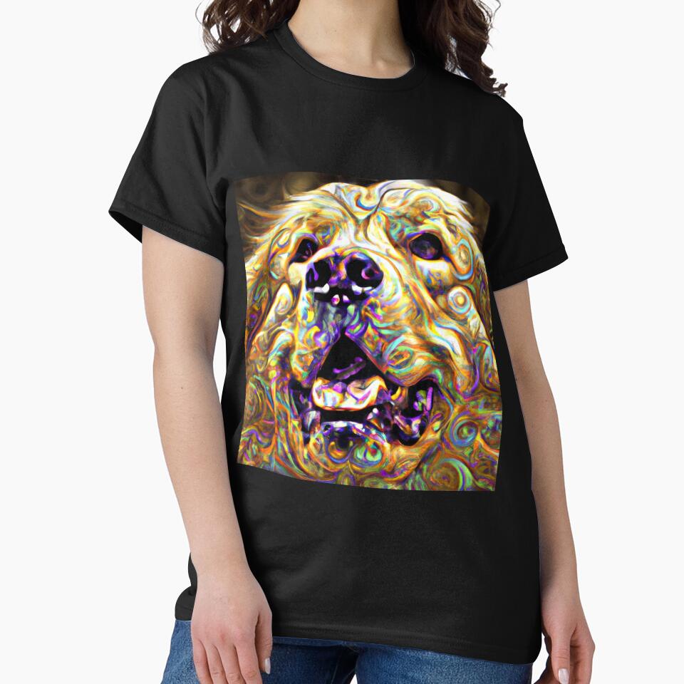 Tribal Golden Retriever Dog Art 1 by DiatomDesigns T-Shirts, Hoodie, Sweatshirt | BlankRebels.com (Image 2)
